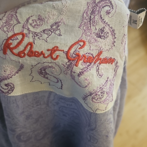 Robert Graham Purple Paisley Shirt - Picture 2 of 11